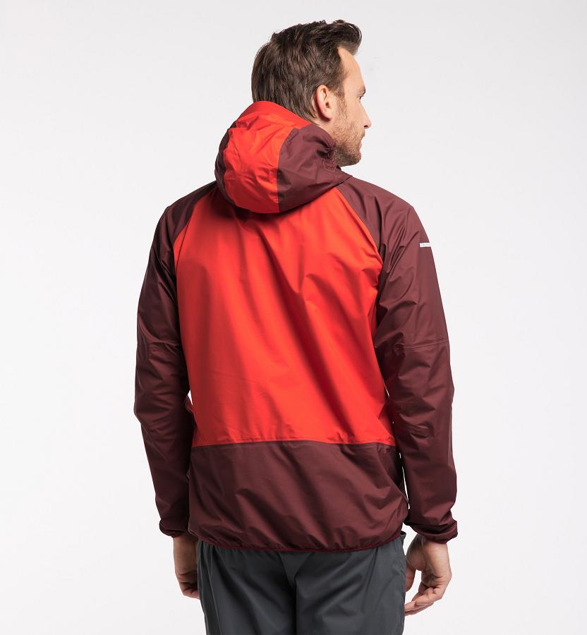 Haglöfs Mens L.I.M Comp Waterproof Jacket Red New Zealand 18729KNHX